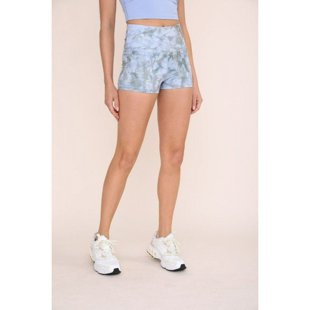 Ocean Tie-Dye Active Gym Mini Shorts